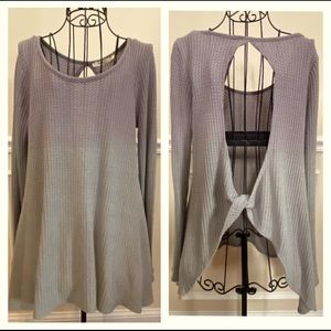 Purple Ombré Twist Back Top